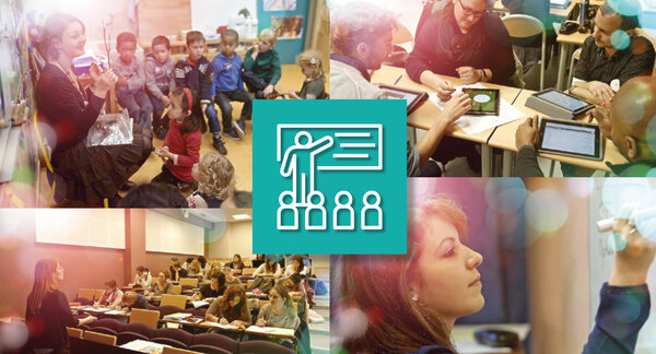 Visuel graphique de la conférence sur les métiers de l'enseignement