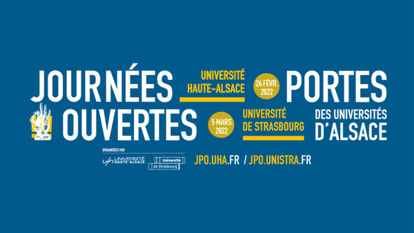 Visuel graphique JPO Unistra 2022